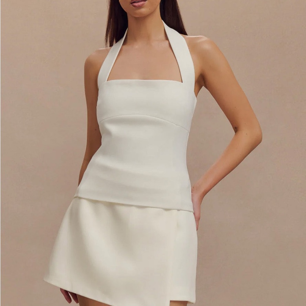Amelita Suiting Halter Top - Ivory NWT